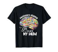 Concientización sobre la Enfermedad de Parkinson Cerebro Sí, es Todo mi Cabeza Camiseta