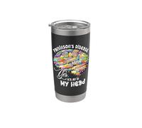 Concientización sobre la enfermedad de Parkinson Cerebro Sí, es todo mi cabeza Vaso térmico de acero inoxidable de doble pared