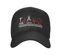 Concientización sobre La Enfermedad De Parkinson De Faith Unisex Sombrero Secado Rápido Gorra De Béisbol Resistente Gorra Trucker para Deporte Running Senderismo
