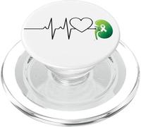 Concientización sobre la Enfermedad renal del Donante de riñón Latidos cardí PopSockets PopGrip para MagSafe