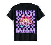 Concientización sobre la Epilepsia Chica Mamá Púrpura Coqueta Camiseta