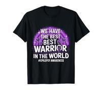 Concientización sobre la epilepsia Mejor guerrero del mundo, cinta púrpura Camiseta