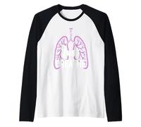 Concientización sobre la fibrosis quística Guerrero CF Respira para una cura Camiseta Manga Raglan