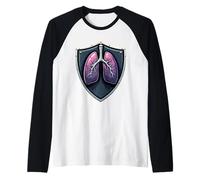 Concientización sobre la fibrosis quística Guerrero CF Respira para una cura Camiseta Manga Raglan