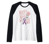 Concientización sobre la fibrosis quística Guerrero CF Respira para una cura Camiseta Manga Raglan