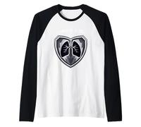 Concientización sobre la fibrosis quística Guerrero CF Respira para una cura Camiseta Manga Raglan