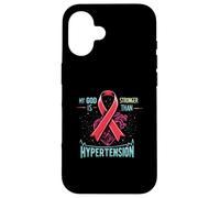 Concientización sobre la hipertensión pulmonar sobre la presión arterial alta Carcasa para iPhone 16
