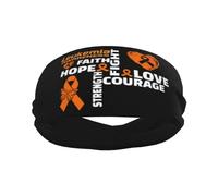 Concientización sobre La Leucemia Fe Lucha Esperanza Amor Coraje Unisex Diadema Deportiva Comoda Banda para El Sudor Transpirable Cinta Sudor Cabeza para Correr Fitness Gimnasio