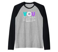 Concientización sobre la prevención del Suicidio Camiseta Manga Raglan