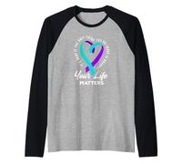 Concientización sobre la prevención del Suicidio Camiseta Manga Raglan