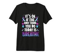 Concientización sobre la prevención del Suicidio, Morado y Verde Azulado Camiseta Premium