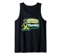 Concientización sobre la Salud Mental - Cinta Verde de la Terapia de normalización Camiseta sin Mangas