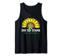 Concientización sobre la Salud Mental Ponga Fin a la Cinta de Girasol estigma Camiseta sin Mangas