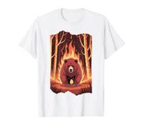 Concientización sobre los Incendios forestales de Oso Camiseta gráfica económica