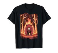 Concientización sobre los Incendios forestales de Oso Camiseta gráfica económica