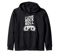 Concierto de Banda I Love Rock and Roll Sudadera con Capucha