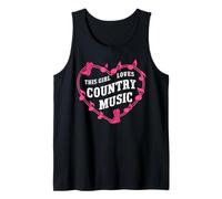 Concierto de Vaquera Occidental para Mujer This Girl Loves Country Music Camiseta sin Mangas