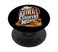 Concierto de Vaquera Occidental para Mujer This Girl Loves Country Music PopSockets PopGrip Adhesivo