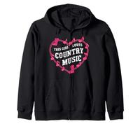 Concierto de Vaquera Occidental para Mujer This Girl Loves Country Music Sudadera con Capucha