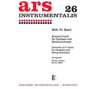 Concierto F de Moll: para Clavecín (Piano) y streich Orquesta: für Cembalo (Klavier) und Streichorchester. harpsichord solo (piano solo), strings, basso continuo. Partition.