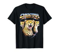 Concierto Musical Cheetah Heavy Metal 80s Animal Rock N Roll Camiseta