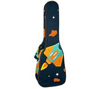 Concierto Ukulele Mochila, Heavy Duty Ukulele Case Bag con almacenamiento, Soprano Concierto Tenor Ukulele 10MM Bolsa acolchada Starship Cartoon Free Vector