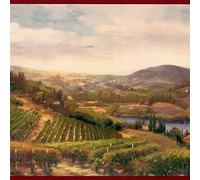 CONCORD WALLCOVERINGS - Papel pintado con diseño de pueblo en colinas rodantes junto al lago para sala de estar, casa de campo, verde y azul, 15 pies por 9 pulgadas, AU5132B