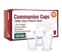 Concordia Supply Vasos de comunión desechables de alta calidad, caja de 1000 unidades, se adapta a bandejas de comunión estándar de 3,5 cm