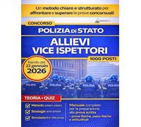 Concorso Allievi Vice Ispettori Polizia di Stato 2026: Manuale completo con teoria, quiz, metodo di studio e strategie per la preparazione a tutte le prove concorsuali.