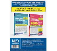 Concorso Ministero della Giustizia 2600 assistenti a supporto della giurisdizione dei servizi di cancelleria. Kit con manuale di teoria + quiz commentati per la prova scritta. Nuova ediz. Con soft...