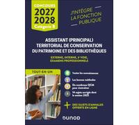Concours Assistant (principal) territorial de conservation du patrimoine et des bibliothèques - 2027: Externe, interne, 3e voie, examens professionnels