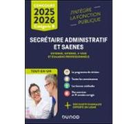 Concours Secrétaire Administratif Et Saenes 2025-2026 (ebook)