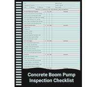 Concrete Boom Pump Inspection Checklist: Daily Pre-Trip Safety & Equipment Inspection Record for Construction Pump Operations.