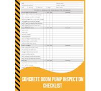 Concrete Boom Pump Inspection Checklist: Pre-Operation Safety & Maintenance Record for Concrete Boom Pumps.
