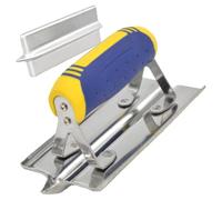 Concrete Groover Hand Edger - Stainless Steel End, Ergonomic Grip Tool, Rivet Free Build, Professional Precision Trimming | Concrete Edging Tool For Landscaping Construction Work