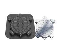 Concrete Mold, Cement Casting Molds, Sturdy Materilal frame Turtle Shape Design with Reusable Build, Pavement Maker for Path, Patio, Lawn, Garden, Park, Color Black and Silver