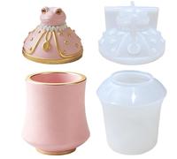 Concrete Planter Molds | Non-Stick Silicone Frog Mould with Lid - Resin Jewelry Box Mold,for DIY Storage Jars Jewelry Boxes Pen Holders Vase Plant Pot