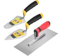 Concrete Trowel | 3 Pieces Masonry Trowel With Soft Grip Handle,Building And Home Improvement Supplies For Repair Landscape Floor Building Stucco Filling Laying Brick Lining