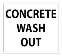 Concrete Wash Out Facility Location Metal Art 12x8 Inch