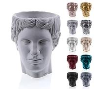 CONCRETTE Maceta de hormigón Hermes | Diámetro de 12 cm | No Color | Maceta de Cemento | Hecho a Mano en la UE