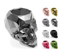 CONCRETTE Macetero de Cemento, Maceta de hormigón, cráneo, de bajo Polo, diámetro de 5 cm, Acero y Acero