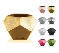 CONCRETTE Macetero de Cemento, Maceta de hormigón Cuadrado geométrico, diámetro de 9 cm, diámetro de 12 cm, 17 Colores