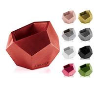 CONCRETTE Macetero de Cemento, Maceta de hormigón Cuadrado geométrico, diámetro de 9 cm, diámetro de 12 cm, 17 Colores