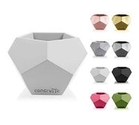 CONCRETTE Macetero de Cemento, Maceta de hormigón Cuadrado geométrico, diámetro de 9 cm, diámetro de 12 cm, 17 Colores