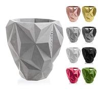 CONCRETTE Macetero de Cemento, Maceta de hormigón geométrico, diámetro de 13 cm, diámetro de 19 cm, diámetro de 24 cm, 17 Colores, 5907699076932