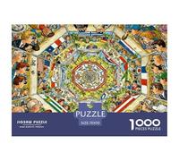 Concurso Internacional de Miradas Puzzle De Madera Impermeable Puzzles De 1000 Piezas para Adultos Divertido Rompecabezas Juegos Educativos