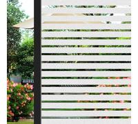 ConCus-T Película de privacidad para ventana, autoadhesiva, esmerilada, a rayas, vinilo, reutilizable, estática, cubierta de vidrio para sala de estar, oficina, baño, 60 x 400 cm