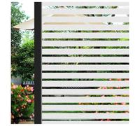 ConCus-T Película de ventana autoadhesiva esmerilada para ventana, sin pegamento, película de vinilo a rayas, adherencia estática, cubierta de vidrio para sala de estar, oficina, 75 x 400 cm