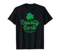 Condado de Cork Irlanda The Rebel County Shamrock Green Aged Camiseta