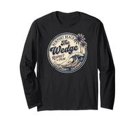 Condado de Orange California Newport Beach Cuña Retro Surf Manga Larga